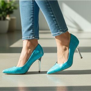 Steve Madden Blue and Silver Heels